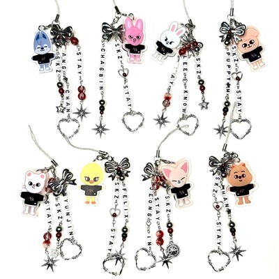 Handmade Cute Animal Phone Charm| Cute SKZ K-Pop Boy Group I