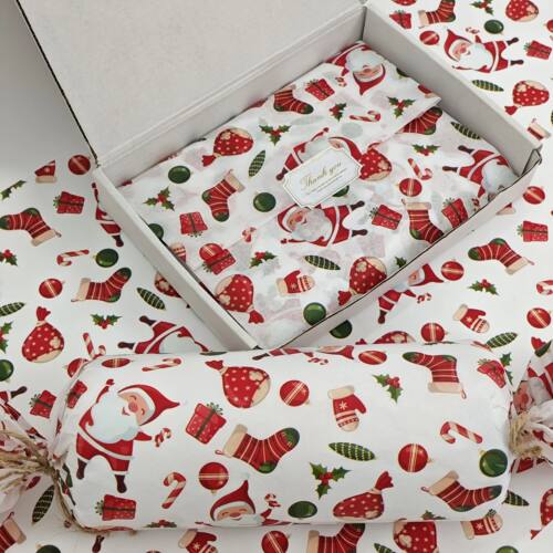 10/20 Sheets, Santa and Christmas Gift Patterned Tissue Pape
