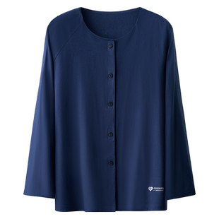 春织易穿脱护理服套装纯棉男士术后卧床病号服上衣魔术贴老人瘫痪