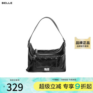 小香风质感通勤单肩斜挎托特包JY201BX5 百丽包包女2025新商场同款