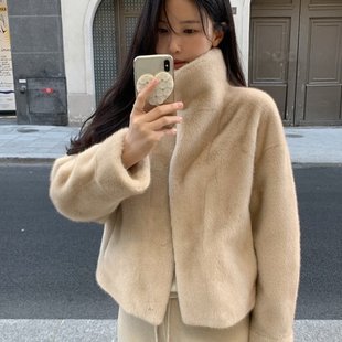 已出货尺码 韩系气质仿皮草毛毛保暖外套 更新韩国chic秋冬新款
