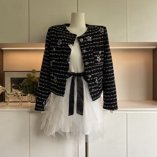 早安樊樊贝梦德memory 经典纯色款/山茶花刺绣小香外套女早秋