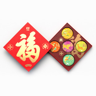 【顺丰包邮】大益普洱茶五福临门生茶+熟茶100g*5饼云南茶叶礼盒