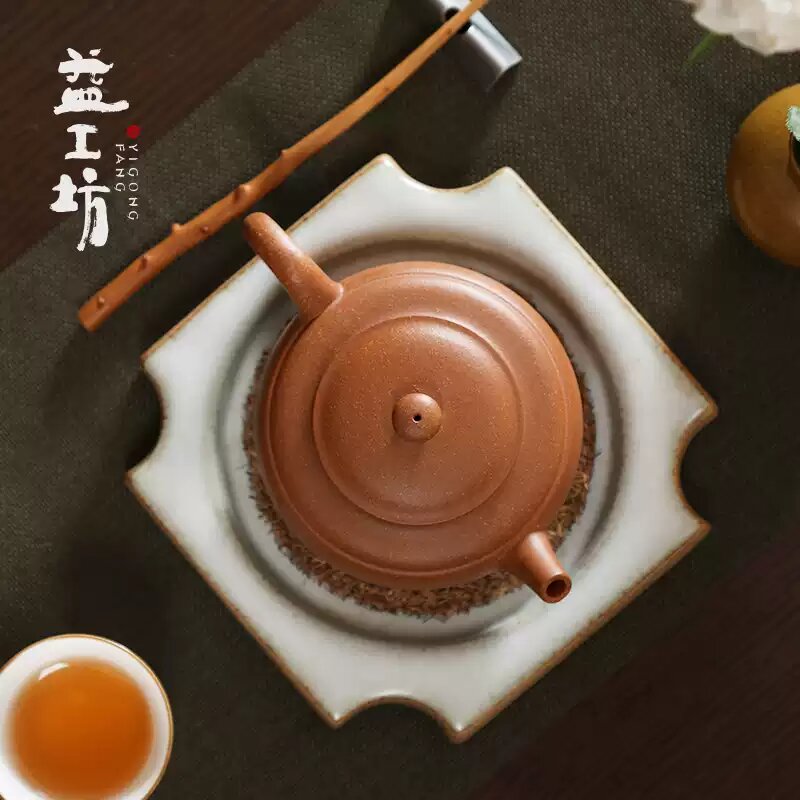 大益益工坊宜兴段泥手工圆融壶