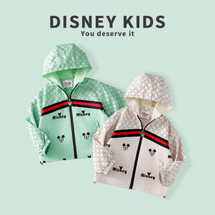 新款 洋气男女宝宝连帽衣服XOR1SW002 迪士尼儿童外套春季 Disney