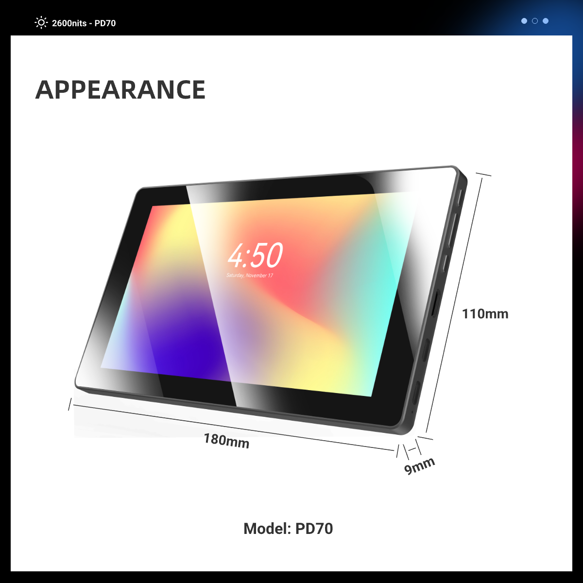 HUGEROCK PD70 portable outdoor activity screen display