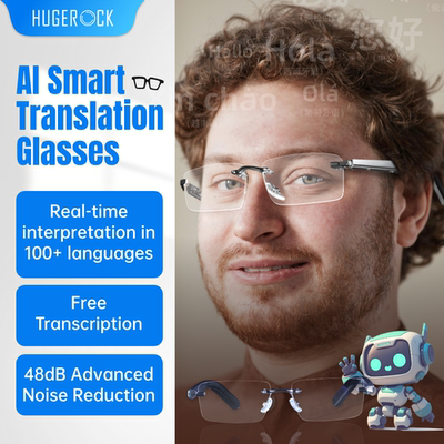 HUGEROCK  AI Smart Translation Glasses