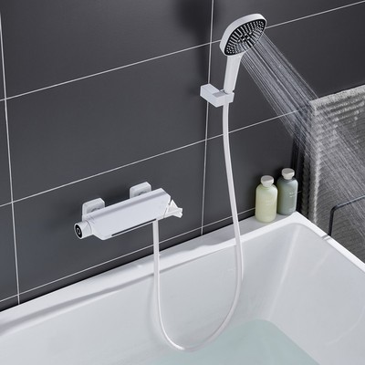 德国瀑布龙头挂墙式白色花洒