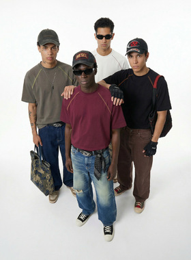 220G水果弹力运动版T恤26春夏新品凉感轻量撞色插肩短袖