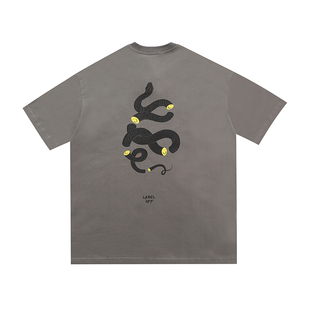OFF 断裂笑脸蛇纹T恤 SMILEY TEE 上帝灰 SNAKE LABEL