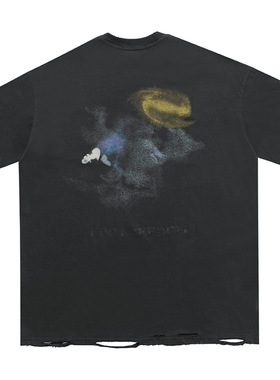 FREEDOM TEE 自由灵体磨烂T恤