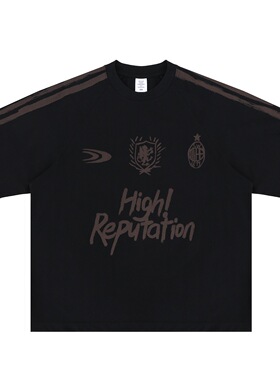 春夏新品潮牌小众高级感运动上衣街头涂鸦短袖T恤男