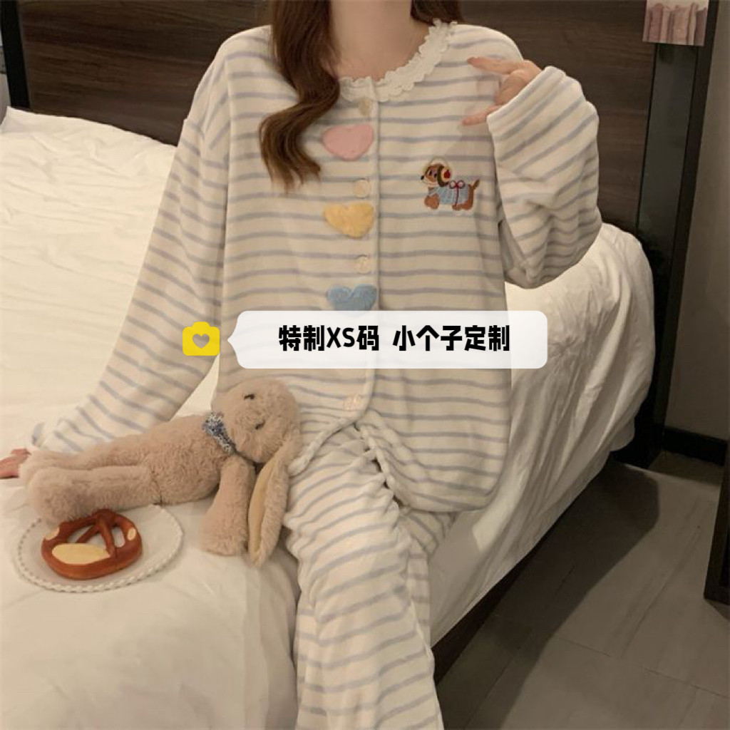 150cm小个子法兰绒睡衣套装