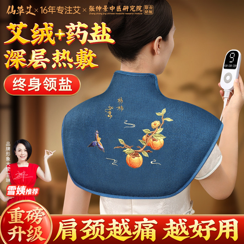 肩颈热敷包电加热盐袋海盐艾灸艾草护颈椎理疗袋肩膀脖子披肩神器