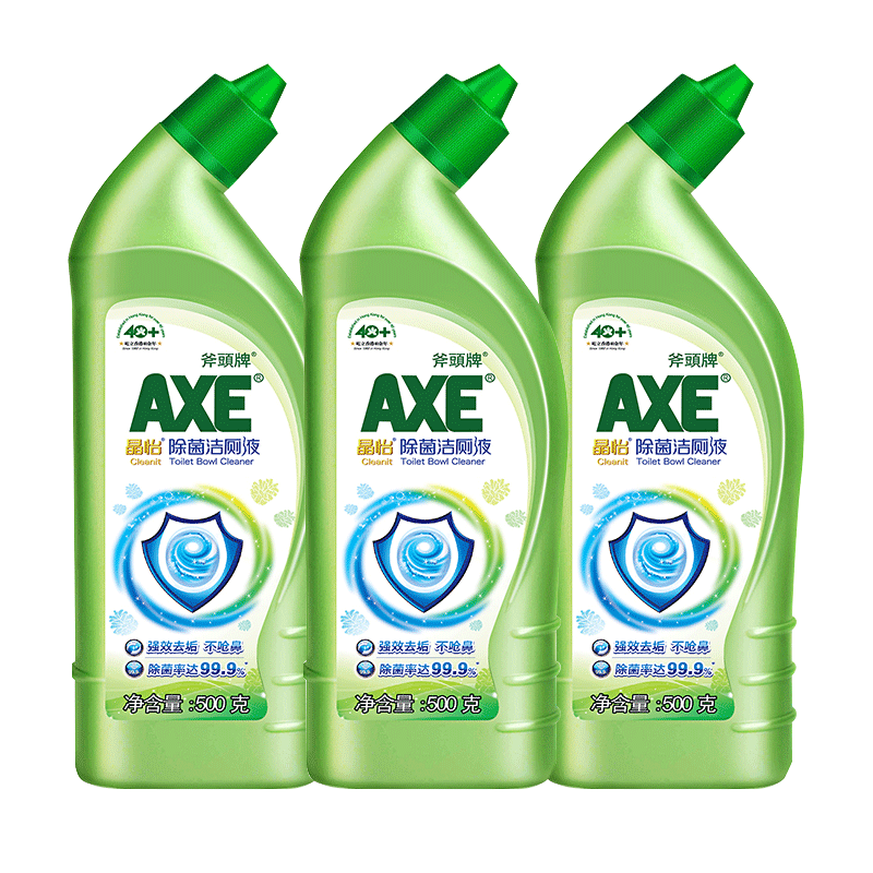 AXE斧头牌晶怡洁厕液500g小瓶马桶清洁厕灵除菌除垢去污不刺鼻