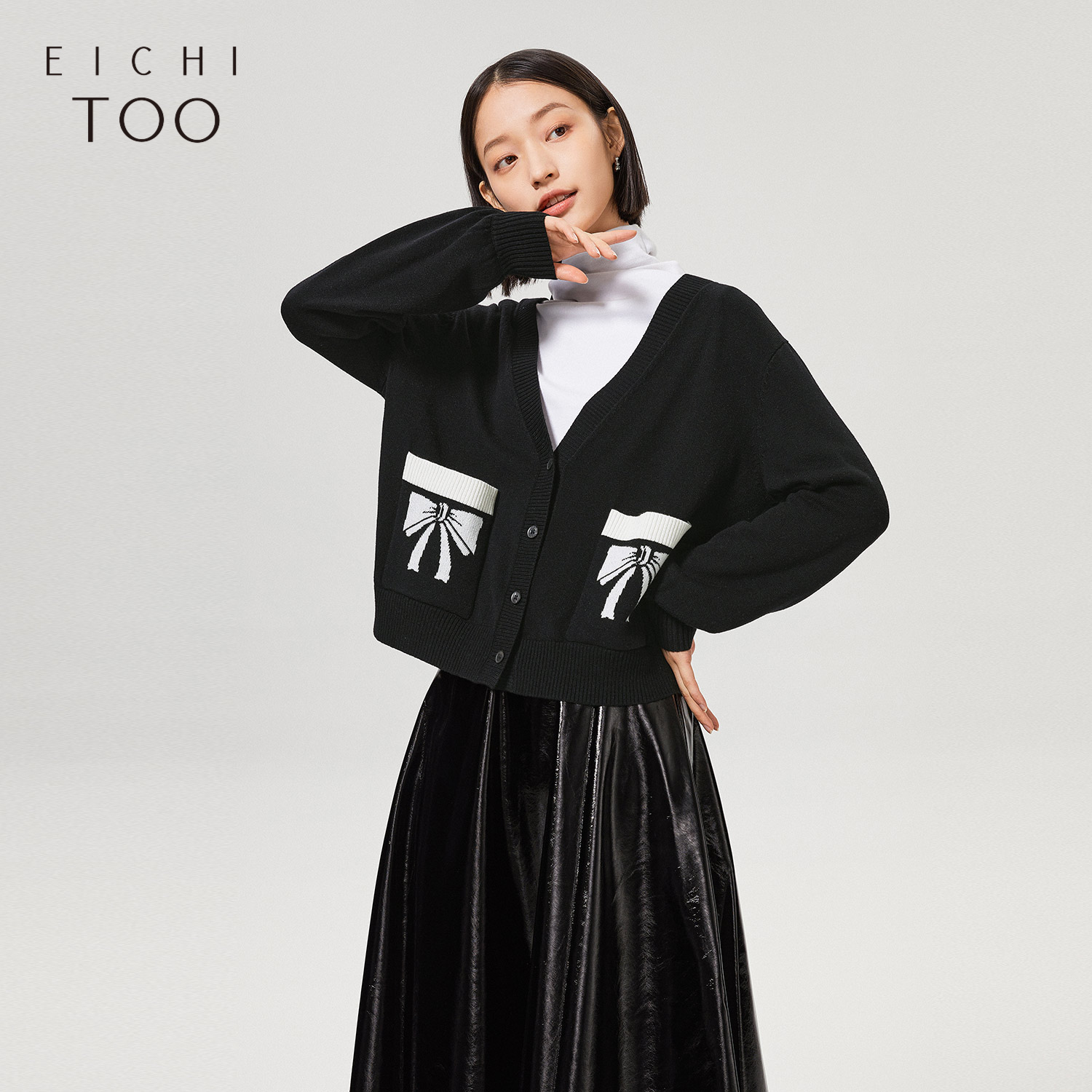 爱居兔针织衫外套减龄