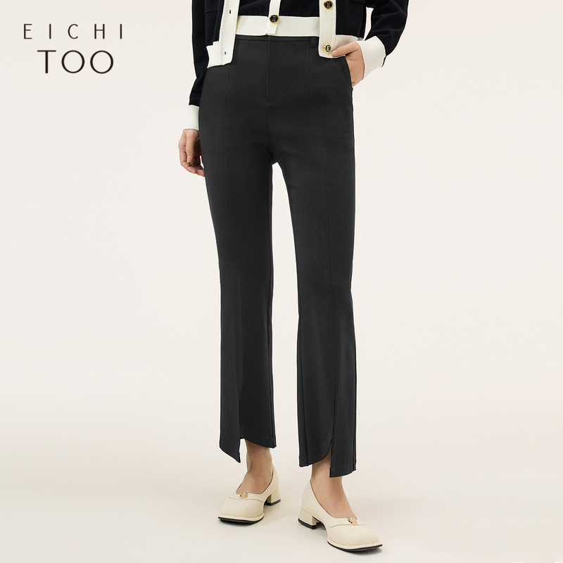 爱居兔秋季新款柔软舒适显瘦烟管裤休闲裤