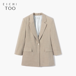 套装 子时尚 外套设计搭直筒裤 爱居兔春新西装