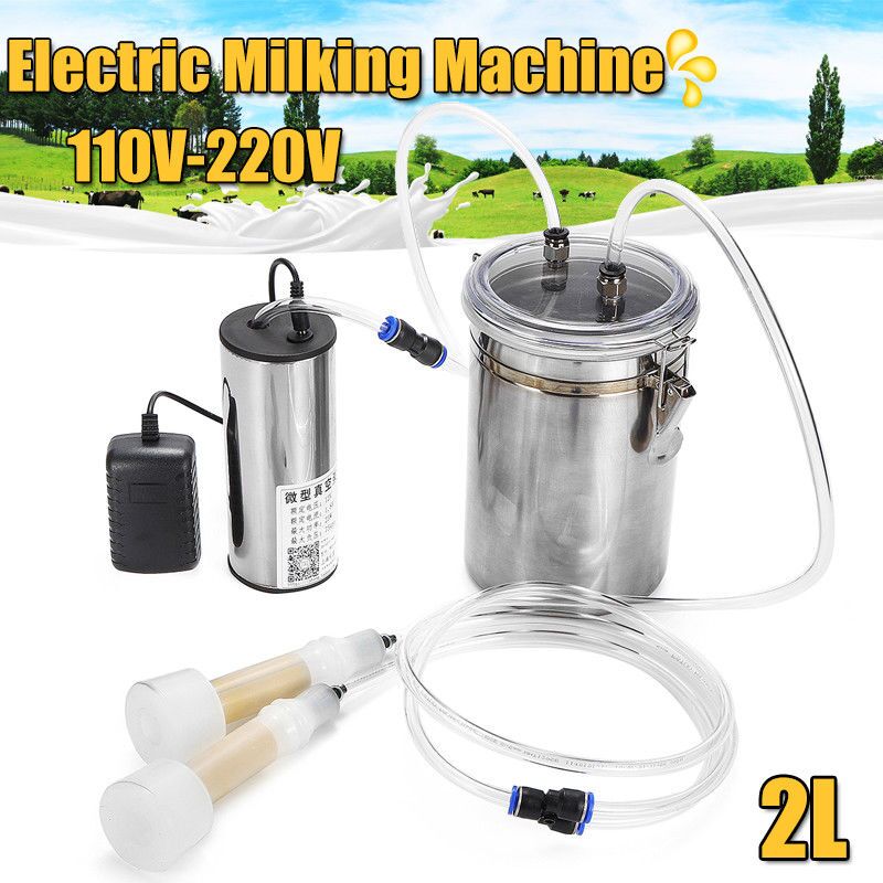 家用便携羊牛鹿用吸奶器挤奶器工具12V电动吸羊奶抽拔子器2升4斤