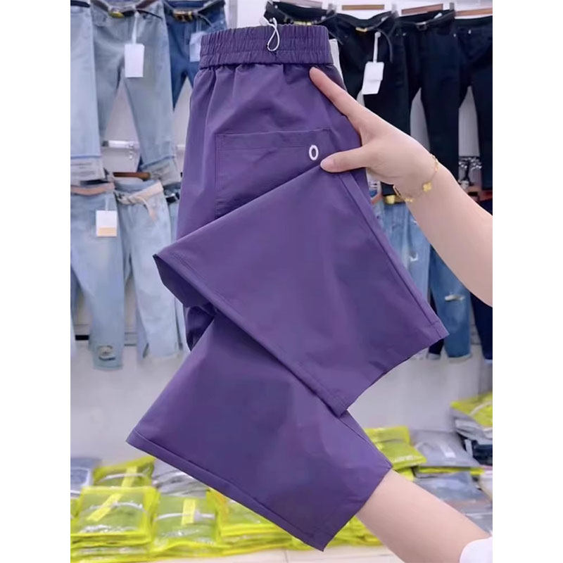 速干 干运动裤女2025夏季新款薄款透气小个子休闲 百搭八分老爹罗,女装/女士精品,休闲裤,淘宝优惠券,粉丝福利购,淘宝优惠卷