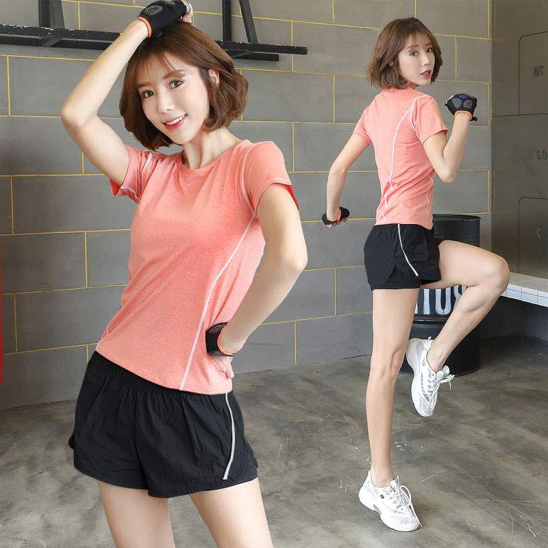 Sports suit summer 2020 new pattern leisure time shorts run Short sleeved Bodybuilding Quick drying Yoga suit Two piece setin the Women's clothing/Boutique , Set/Student uniforms/Work uniforms , Leisure sports suit  category - from Buy2taobao.com to provide professional Taobao agent buy service