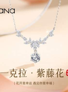 vana一克拉·紫藤花纯银项链女款