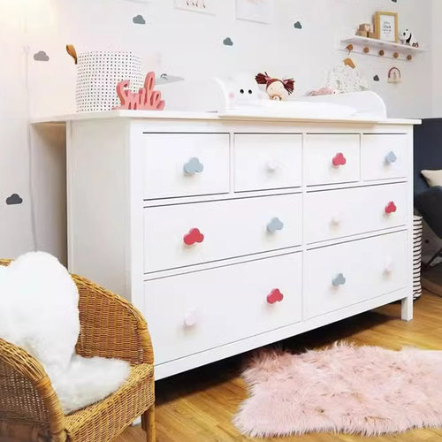 北欧ins实木儿童宝宝斗柜衣柜汉尼斯斗橱婴幼儿尿布台喂养护理台