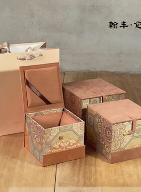 紫砂茶壶茶宠茶杯方形礼品包装盒瓷器建盏盖碗锦盒主人杯收纳空盒