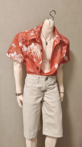 BJD75叔沙滩衬衫 恋与深空同款印花 id75叔uf壮叔 yc77 dk75