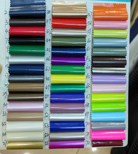 镜面pu皮料仿皮夹克外套面料设计师布料cos服雪地靴羽绒服弹力布