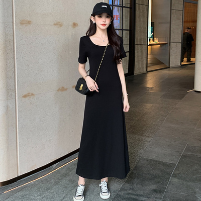 高级感宽松休闲长款连衣裙