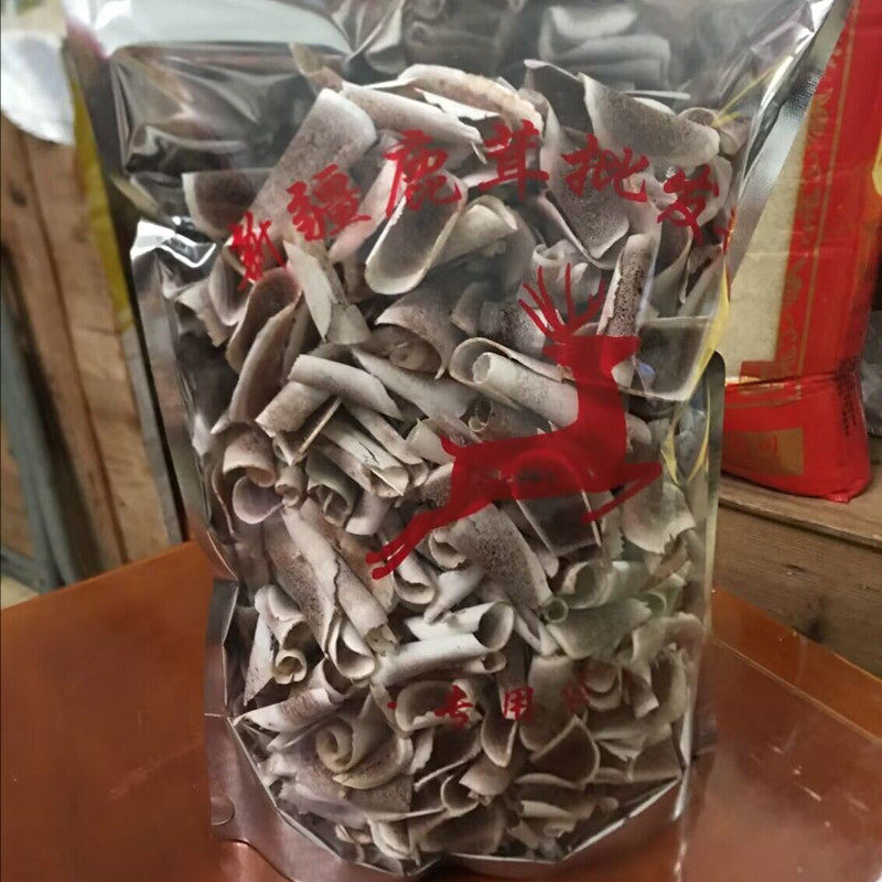 新疆鹿茸片干涵血熟茸片马鹿骨片熬汤新鲜砍茸胶质好中年补钙泡酒