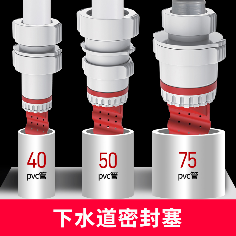厨房下水道密封塞防臭三通排水管