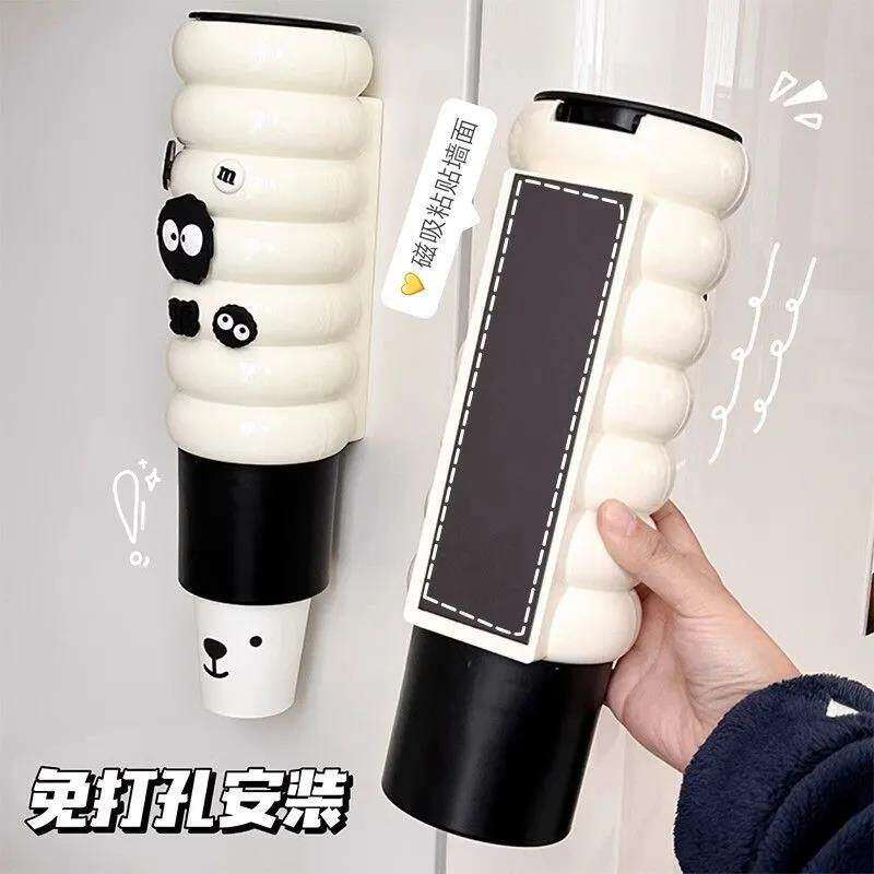 可爱冰箱磁吸一次性杯子取杯器壁挂式纸杯架饮水机水杯免打孔架子