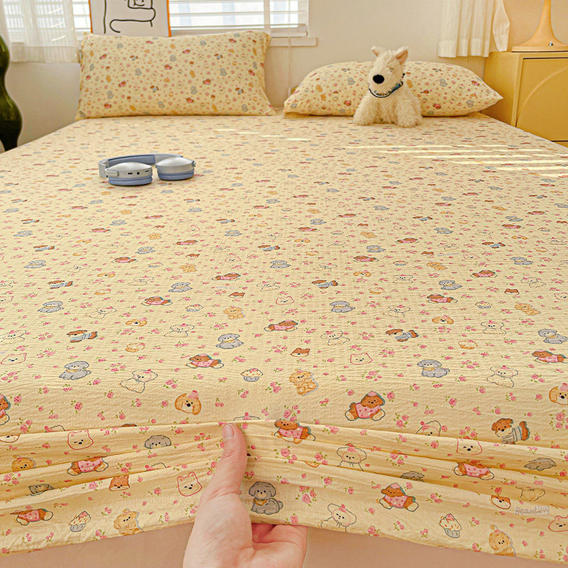 2026新款全棉双层纱床笠纯棉单件全包床罩床单席梦思床垫套保护罩