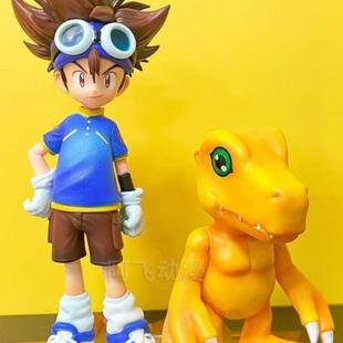 八神太一与亚古兽暴龙搭档动漫角色人偶手办模型潮玩摆件礼物