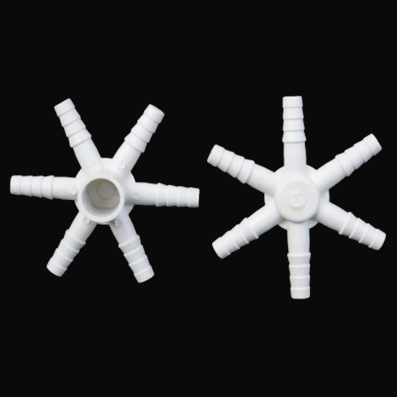 2pcs PVC plastic six way variable diameter pagoda joint Gard