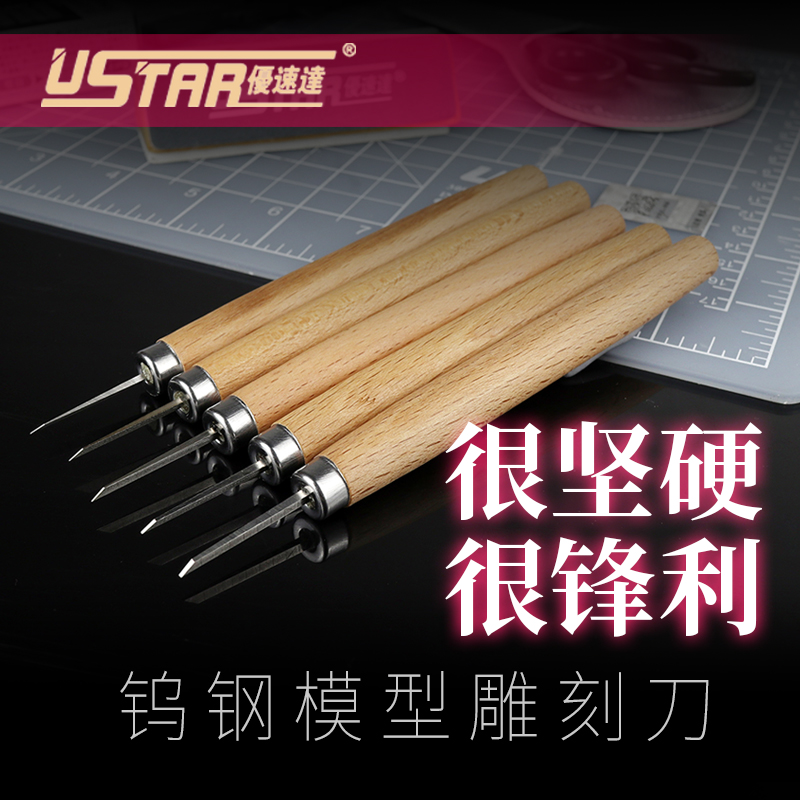 优速达 高达模型工具 进口GK刻线刀 推刀雕刻刀军模细节改造工具
