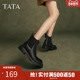 Tata他她显瘦切尔西靴女靴子加绒羊皮短靴冬季 新款 百搭WXB03DD4