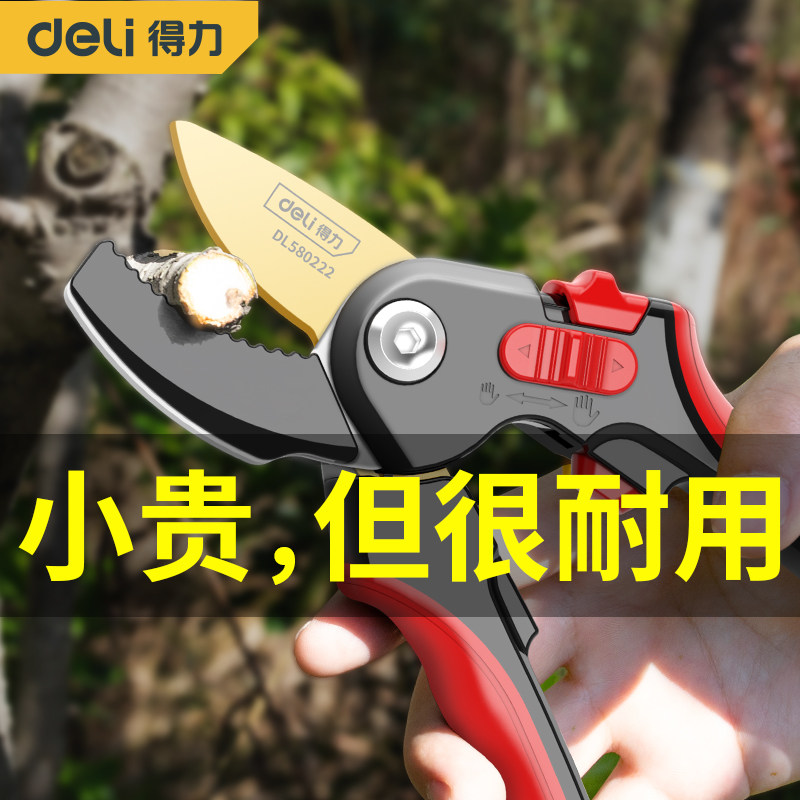 得力修枝剪刀园林花艺修剪树枝专用剪刀剪枝果树修枝剪刀园艺剪子_虎窝淘