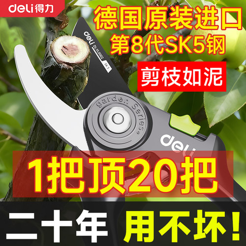 【2025新款】得力修剪树枝剪刀