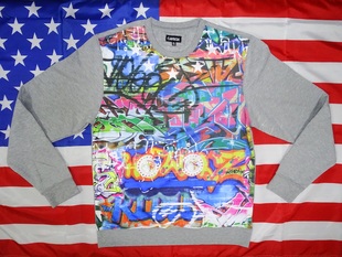 school卫衣Graffiti 素衣服bboy wild hlphop元 tag帅衣 style old