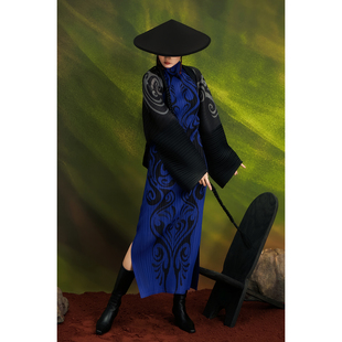 NEONPOND天池秘境《启程·羽客》褶皱百纳系列-褶皱符纹道袍外套