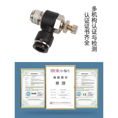 节流阀气 动可acHIT气流量SC/SL6 8 10 1管2-M5 01 2 调34分气缸