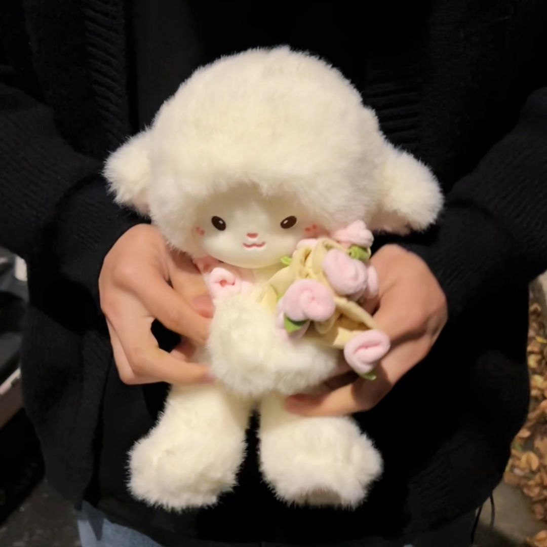 玫瑰小羊毛绒玩具520玫瑰花玩偶生日礼物公仔娃娃可爱磁吸礼物女