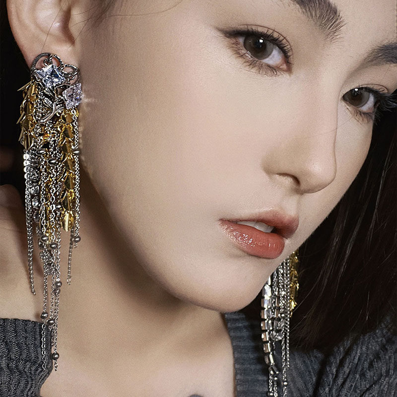 流行饰品耳环金色烟花麦穗长款流苏耳环镶皓石时尚个性轻奢耳饰女,饰品/流行首饰/时尚饰品新,耳环,淘宝优惠券,粉丝福利购,淘宝优惠卷