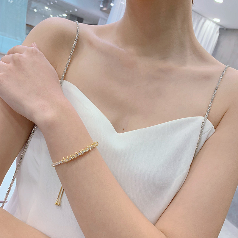 饰品手链女韩版简约个性时尚金银两色手镯女闺蜜生日送女友礼物