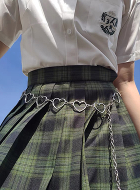 新薇爱心镂空项链女气质百搭腰链简约日常腰饰桃心链条网红配饰