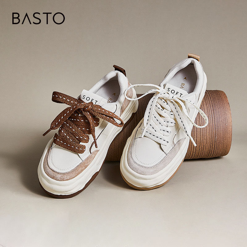 百思图厚底女鞋冬季新款时尚潮流圆头溶解鞋板鞋女休闲鞋icg17cm2