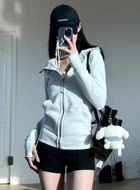 Lu同款新款卫衣连帽Scuba加绒女秋冬修身显瘦运动瑜伽开衫外套